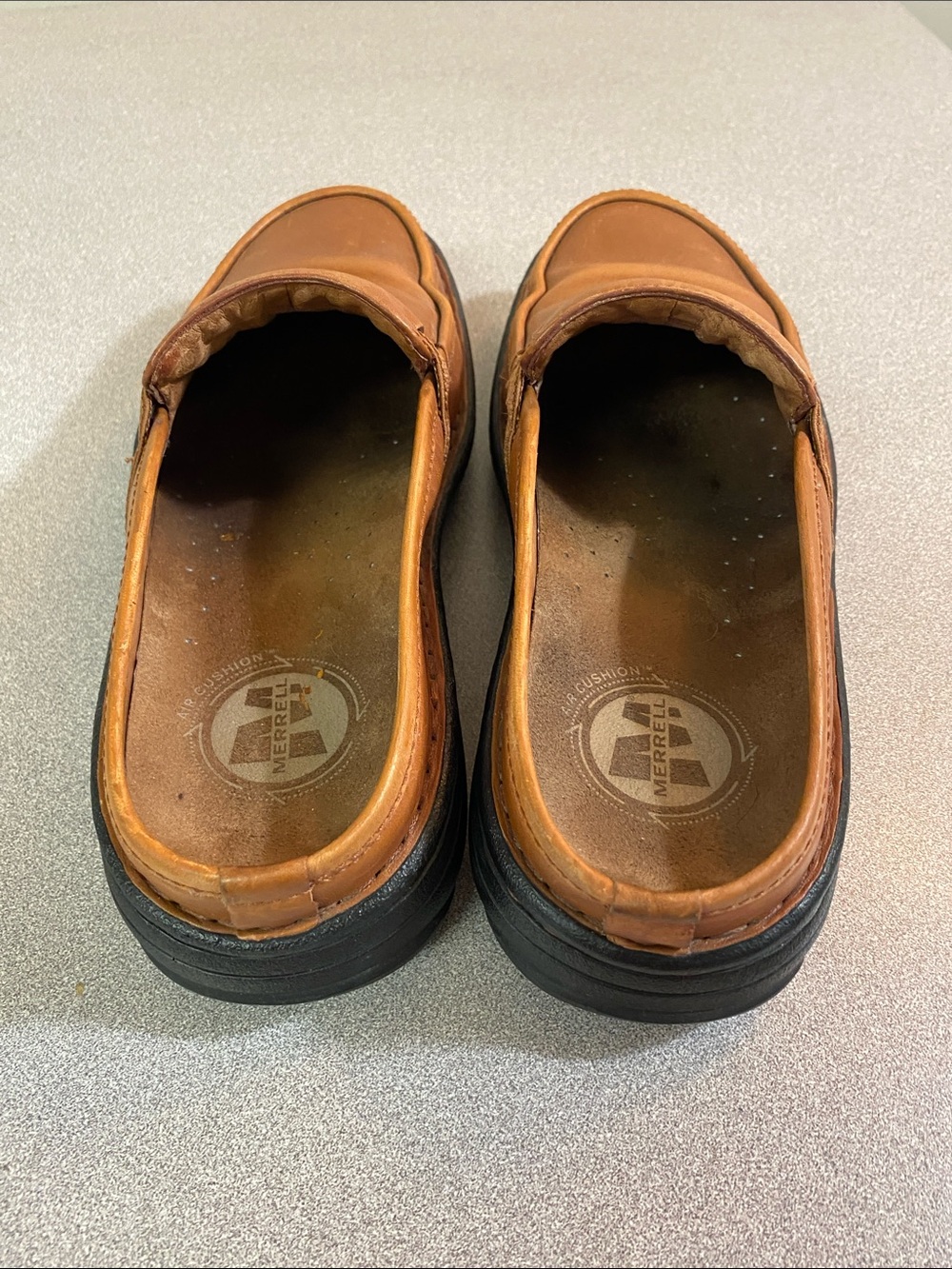 Merrell Women's Cognac Leather Slip-On Clog Mules - Picture 5 of 10